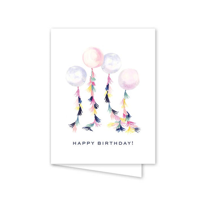 Tasseled Balloons Birthday Card