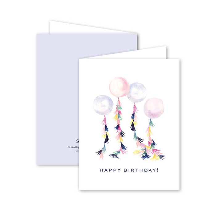 Tasseled Balloons Birthday Card