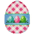 Three Eggs on Gingham Egg