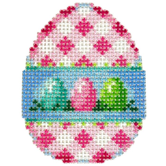 Three Eggs on Gingham Egg