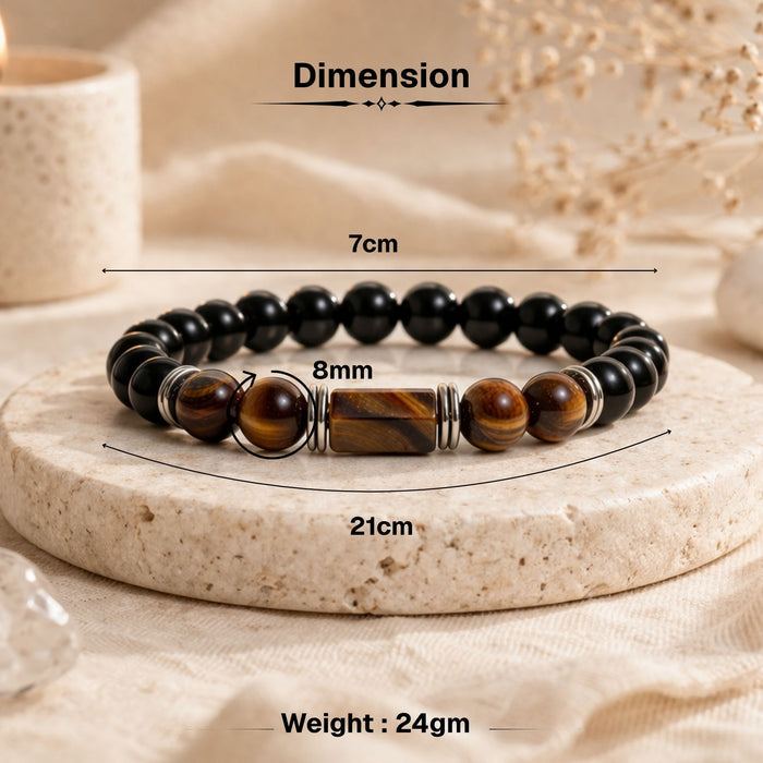 Tiger's Eye Zodiac Band – Leo (सिंह राशि)
