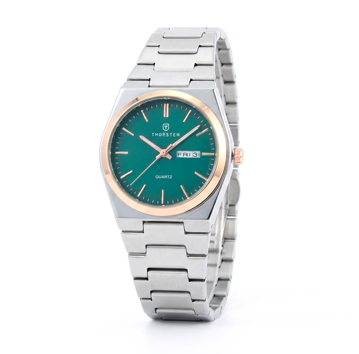 TRADESMAN Green Dial with Silver Band Watch