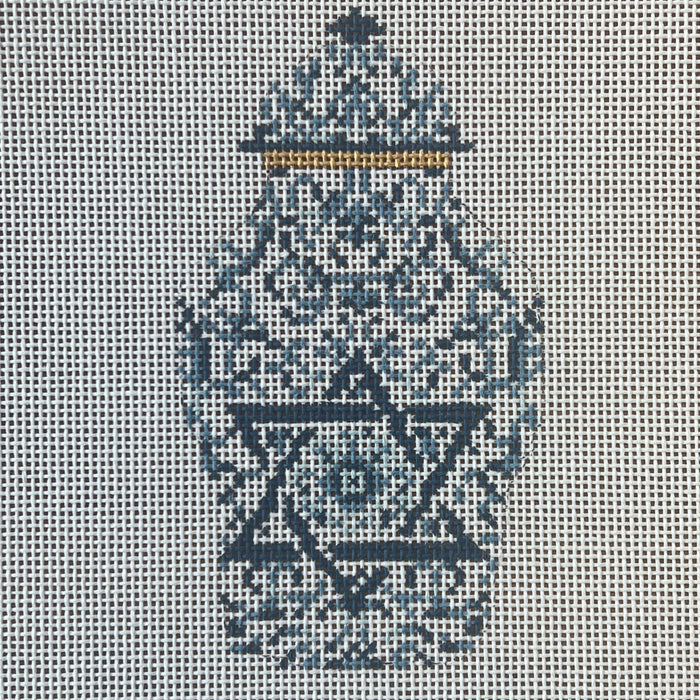 Transferware Judaica Ginger Jar
