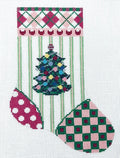 Tree on Pink Mini Stocking