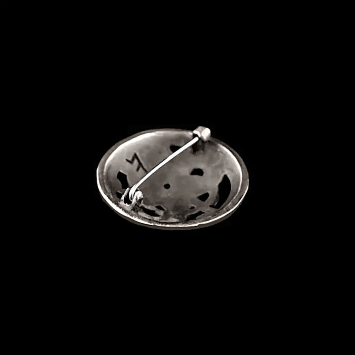 Silver Urnes Viking Dragon Brooch - Back Angle View