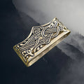 Viking Age Bronze Scabbard Mouth in Jelling Style - 10th Century - Angle View