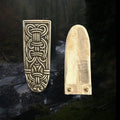Bronze Borre Style Birka Viking Strap End - Front and Back