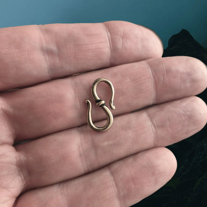 Viking Age Replica Bronze S Clasp / Chain Hook Connector - Large Size - On Hand