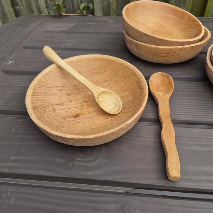 Viking Age Replica Hand Turned Alder Wood Bowl - Medium The Viking Dragon