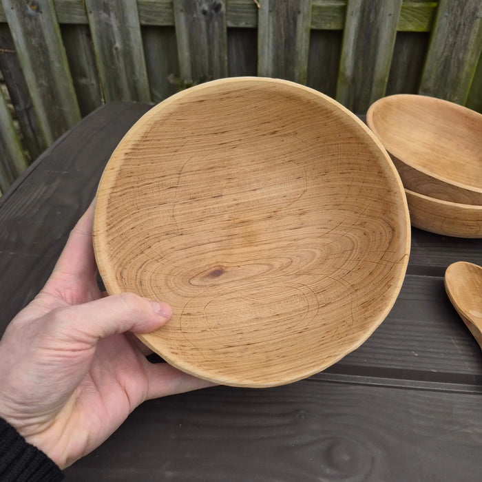 Viking Age Replica Hand Turned Alder Wood Bowl - Medium The Viking Dragon