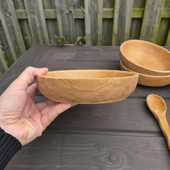 Viking Age Replica Hand Turned Alder Wood Bowl - Medium The Viking Dragon