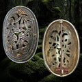 Jelling Style Bronze Viking Tortoise Brooches from Norway - Front and Back