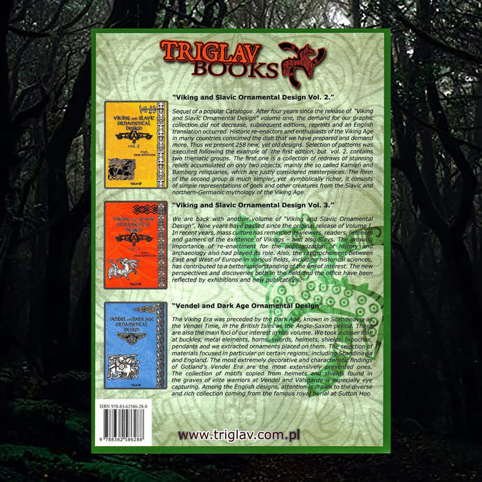 Viking &amp; Slavic Ornamental Designs Book - Volume 1 - Back Cover