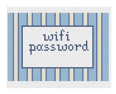 WiFi Password - Blue Stripes