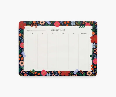 Wild Rose Weekly Desk Pad