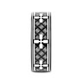 WOVEN CROSSES on Black Flat Tungsten Carbide Ring