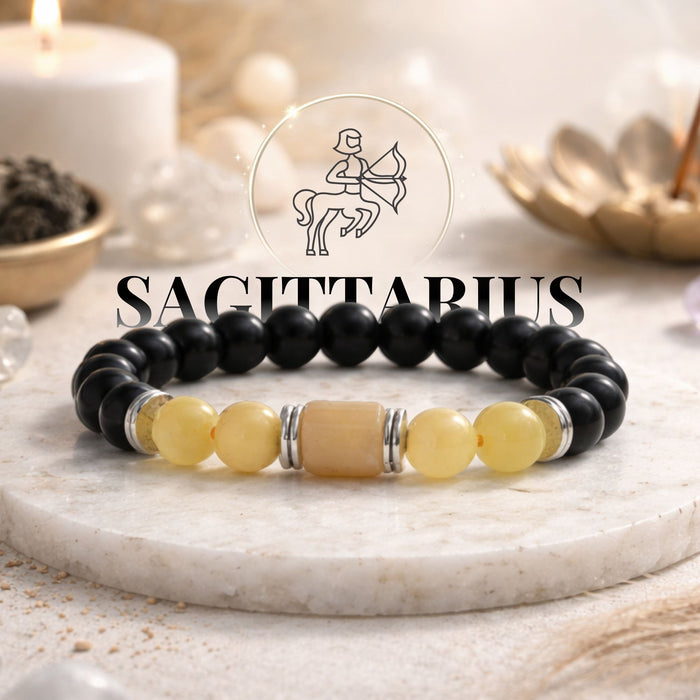 Yellow Calcite Zodiac Band – Sagittarius (धनु राशि)