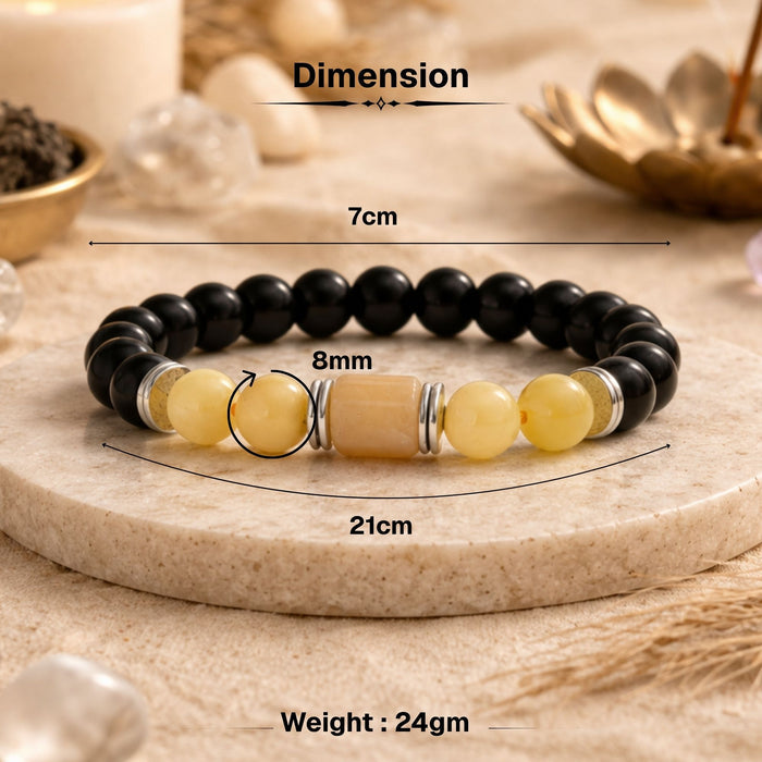 Yellow Calcite Zodiac Band – Sagittarius (धनु राशि)