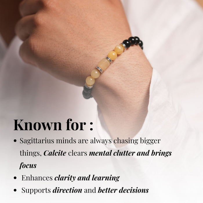 Yellow Calcite Zodiac Band – Sagittarius (धनु राशि)